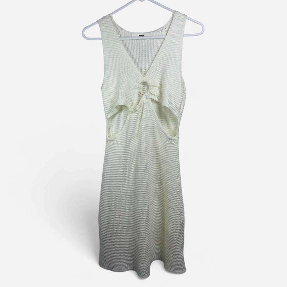 Madden NYC Cream Knit Cutout Dress Cottagecore Juniors Large